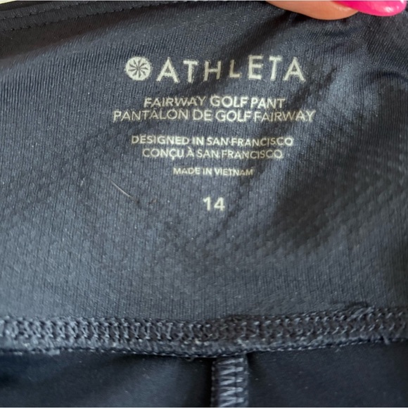 Athleta Fairway High Rise Golf Pant Navy Blue size 14 Sporty Outdoor Athleisure - Picture 4 of 5